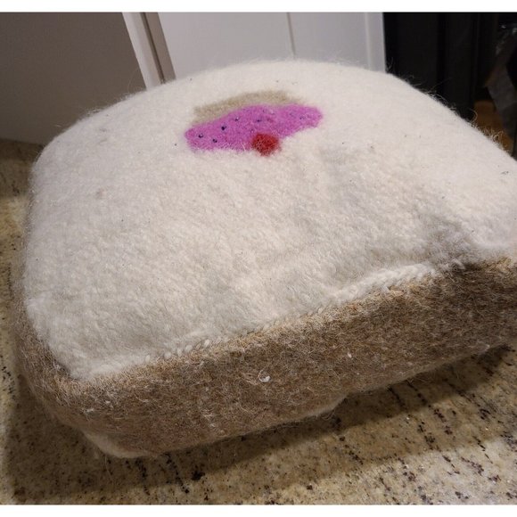 Wool Knit Pillow Cupcake Mom Heart Tattoo Pink White. by Jane Throw Decor 15x14" - Picture 4 of 12